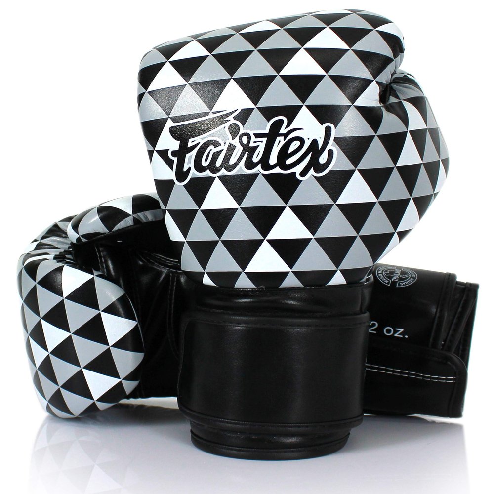 Fairtex BGV14 Muay Thai Boxing Microfibre Gloves for Men, Women, Kids | MMA Gloves, Kickboxing, Gym, Workout | Premium Quality, Light Weight & Shock Absorbent Boxing Gloves- (Black Prism/8oz)