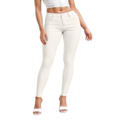 Hybrid & Company Womens Hyper Ultra Stretch Comfy Skinny Leg Work Casual Pants P44876SK Off White S
