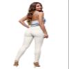 Hybrid & Company Womens Hyper Ultra Stretch Comfy Skinny Leg Work Casual Pants P44876SK Off White S view 3