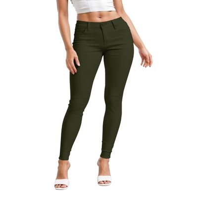 Hybrid & Company Womens Hyper Ultra Stretch Comfy Skinny Leg Work Casual Pants P44876SKX Olive 2X