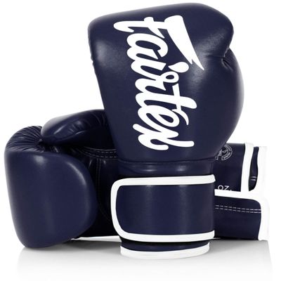 Fairtex BGV14 Muay Thai Boxing Microfibre Gloves for Men, Women, Kids | MMA Gloves, Kickboxing, Gym, Workout | Premium Quality, Light Weight & Shock Absorbent Boxing Gloves- (Blue/14oz)
