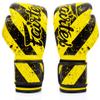 Fairtex BGV14 Muay Thai Boxing Microfibre Gloves for Men, Women, Kids | MMA Gloves, Kickboxing, Gym, Workout | Premium Quality, Light Weight & Shock Absorbent Boxing Gloves- (Yellow Grunge Art/12oz) view 3
