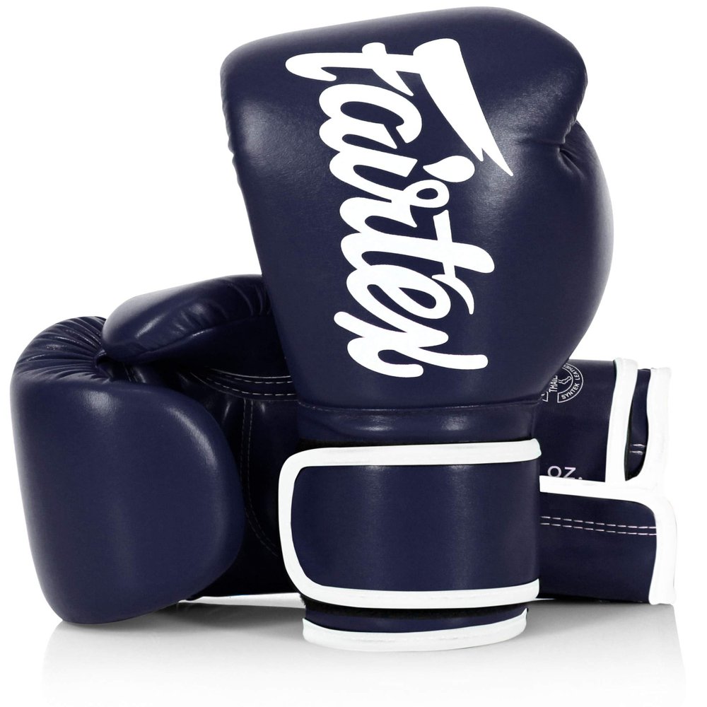 Fairtex BGV14 Muay Thai Boxing Microfibre Gloves for Men, Women, Kids | MMA Gloves, Kickboxing, Gym, Workout | Premium Quality, Light Weight & Shock Absorbent Boxing Gloves- (Blue/12oz)