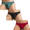 BRAVE PERSON A1168 Silky Soft Shorts Men Bikini Underwear Wide Belt Toning Briefs (S: 26''-29'', Green Black Red) view 1