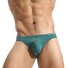 BRAVE PERSON A1168 Silky Soft Shorts Men Bikini Underwear Wide Belt Toning Briefs (S: 26''-29'', Green Black Red) view 2