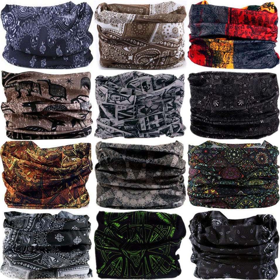 VANCROWN Neck Gaiter Headband Headwear Head Wrap Face Mask Magic Scarf Bandana for Men and Women