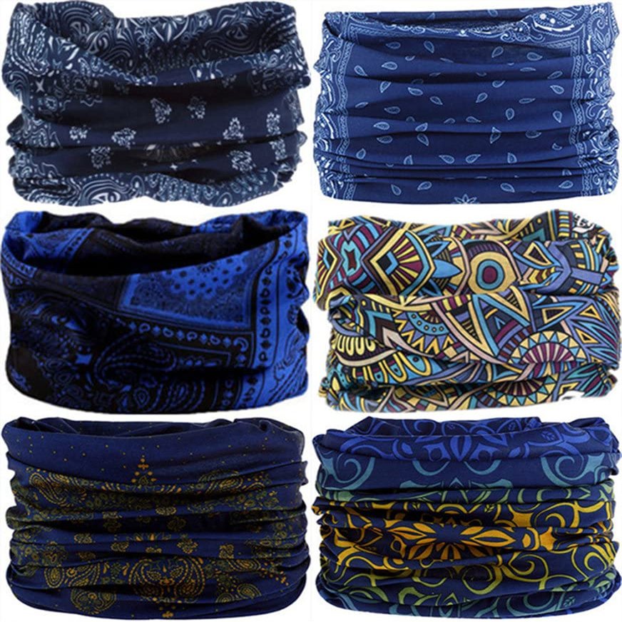 VANCROWN Neck Gaiter Headband Headwear Head Wrap Face Mask Magic Scarf Bandana for Men and Women