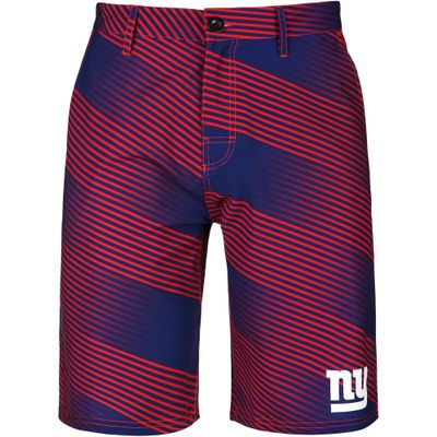 FOCO NFL New York Giants Diagonal Stripe Walking Shorts, Team Color, Small/Size 32