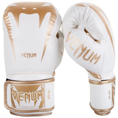 Venum Giant 3.0 Boxing Gloves - Nappa Leather - White/Gold