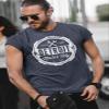 (0001) Detroit Motor City Forever T-Shirt, Detroit T-Shirts LLC Heather Navy view 2