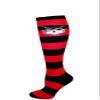 Anime Skull Pattern Fashion Women Stylish Stripes Knee High Socks - Black/Red/Anime Skull view 1
