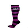 Anime Skull Pattern Fashion Women Stylish Stripes Knee High Socks - Black/Purple/Anime Skull view 1