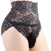 aishani Men's Pouch Panties Lace Cheeky Underpants,M Black view 3