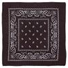 Dark Brown Paisley Bandana - Single Piece 22x22 view 1