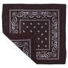 Dark Brown Paisley Bandana - Single Piece 22x22 view 2