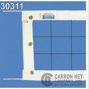 BuyBocceBalls Listing - Carron Super Pro Volleyball Net, 9.75m' X 1m, 36 Nylon, Kevlar Rope top, Poly Rope Bottom