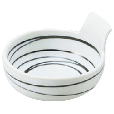 Yamasita Craft 11583780 White Ten Uzu Tide, Deep Mouth Drinking Water, 4.9 x 4.9 x 1.9 inches (12.4 x 12.4 x 4.7 cm)
