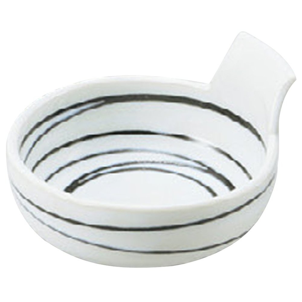 Yamasita Craft 11583780 White Ten Uzu Tide, Deep Mouth Drinking Water, 4.9 x 4.9 x 1.9 inches (12.4 x 12.4 x 4.7 cm)