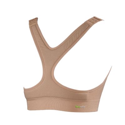Bravity Anti-Wrinkle Sleep Bra for Women Prevent Cleavage Wrinkles & Chest Creases, Night Bra for Side Sleepers/Beige - Small