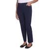 Alfred Dunner Womens Petite Classic Allure Fit Proportioned Pant with Elastic Comfort Waistband Navy Size 12P view 2