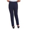 Alfred Dunner Womens Petite Classic Allure Fit Proportioned Pant with Elastic Comfort Waistband Navy Size 12P view 4