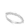 Clear CZ Wedding Ring Stackable Set New 925 Sterling Silver Thin Band Size 9 view 2