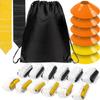 WYZworks 12 Player 3 Flag Football Kit Set - 12 Belts with 36 Flags [ 18 BLACK & 18 YELLOW FLAGS ] BONUS 6 Cones + Travel Bag view 1