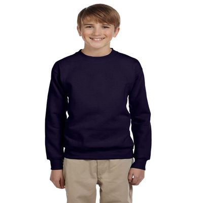 Hanes Boys Youth ComfortBlend EcoSmart Crewneck Sweatshirt(P360)-Navy-S