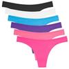 ANZERMIX Women's Breathable Cotton Thong Panties Pack of 6 (X-Large) Basics view 1