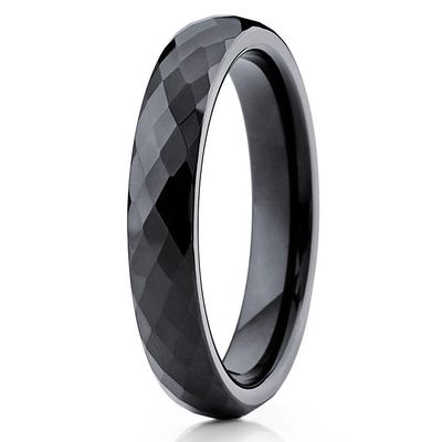 Silly Kings Jewelry 4mm Black Tungsten Ring,Tungsten Wedding Band,Black Tungsten Ring,Tungsten Carbide Ring,Anniversary Ring,4mm Wedding Ring,Tungsten Carbide Ring,Comfort Fit