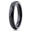 Silly Kings Jewelry 4mm Black Tungsten Ring,Tungsten Wedding Band,Black Tungsten Ring,Tungsten Carbide Ring,Anniversary Ring,4mm Wedding Ring,Tungsten Carbide Ring,Comfort Fit view 1