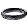 Silly Kings Jewelry 4mm Black Tungsten Ring,Tungsten Wedding Band,Black Tungsten Ring,Tungsten Carbide Ring,Anniversary Ring,4mm Wedding Ring,Tungsten Carbide Ring,Comfort Fit view 2