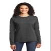 Port & Company Ladies Long Sleeve Core Cotton Tee S Dark Heather Grey view 1
