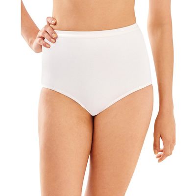Bali Full-Cut-Fit Stretch Cotton Brief, White, 7