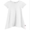 City Threads Girls' Shark Bite Short Sleeve Tunic Top Blouse Shirt Stylish Modern All Cotton for Sensitive Skins SPD Sensory Friendly, White, 12/18m view 1