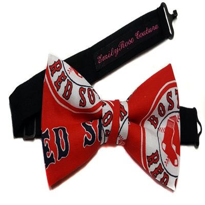 EmilyRose Couture Men's Sports Theme Bow Ties-cowboys, Lions, Gators, Hurricanes, Michigan, Bulls (6-12 Year Olds, Red Sox)