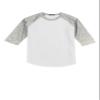 SPORT-TEK Youth Colorblock Raglan Jersey | 3/4 Sleeve Sporty T-Shirt for Boys & Girls, Relaxed Fit Cotton Tee for Kids White/Heather Grey view 1