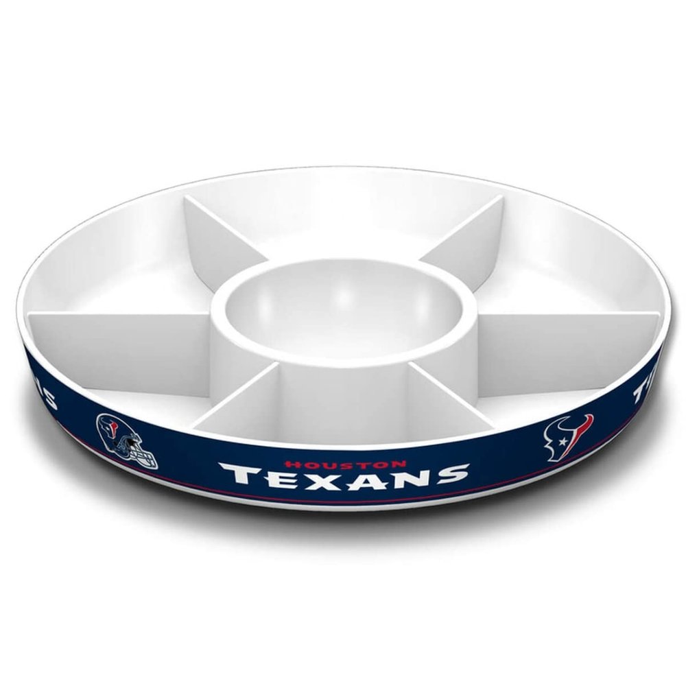 Fremont Die NFL Houston Texans Party Platter, 14.5" Diameter, 14.5" Diameter, White/Team Colors