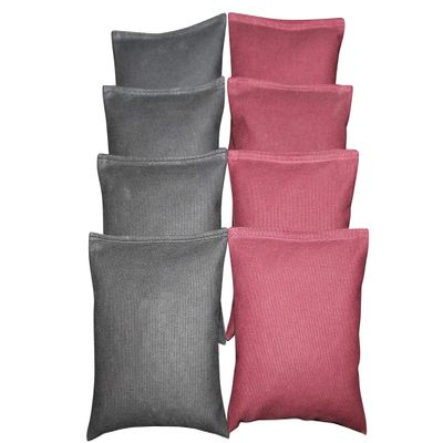 BackYardGamesUSA Set of 8 Cornhole Bags Pick Your 2 Colors! Regulation Size Handmade! (Black/Maroon)