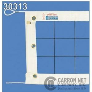 BuyBocceBalls Listing - Carron Super Pro Volleyball Net, 9.75m' X 1m, 36 Nylon, 1/4" Steel Cable top, Poly Rope Bottom