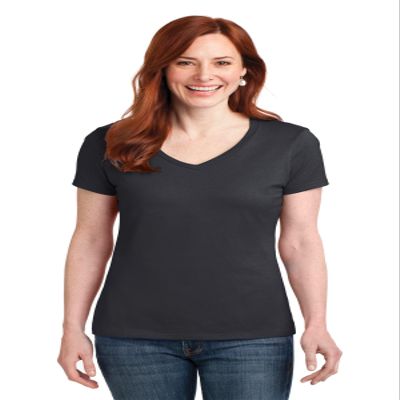 Hanes Women's Nano-T V-Neck T-Shirt_Vintage Black_XS