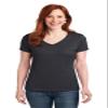 Hanes Women's Nano-T V-Neck T-Shirt_Vintage Black_XS view 1