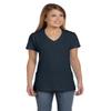 Hanes Women's Nano-T V-Neck T-Shirt_Vintage Black_XS view 2
