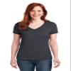 Hanes Women's Nano-T V-Neck T-Shirt_Vintage Black_XS view 3