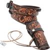 38/357 Caliber Leather Gun Holster - Authentic Handmade Waist Size 34 - Brown view 1