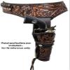 38/357 Caliber Leather Gun Holster - Authentic Handmade Waist Size 34 - Brown view 2