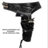 38/357 Caliber Leather Gun Holster - Authentic Handmade Waist Size 42 - Black view 2