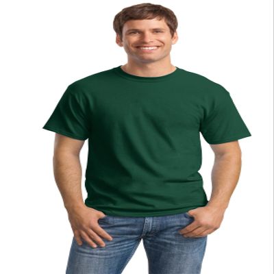 Hanes Men's Tagless ComfortSoft Crewneck T-Shirt 5P_Deep Forest_L