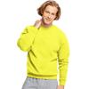 7.8 oz. 50/50 Fleece Crew (P1607) Safety Green, L view 1