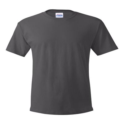 Hanes Men's TAGLESS ComfortSoft Crewneck T 4P_Smoke Gray_L